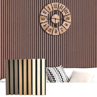 Moderno estilo de diseño 600/320mm panel de pared de madera de pizarra de aislamiento contra incendios para la absorción de sonido