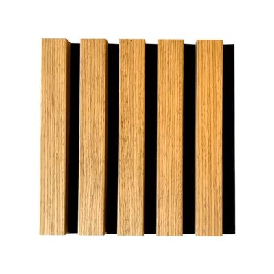 Moderno estilo de diseño 600/320mm panel de pared de madera de pizarra de aislamiento contra incendios para la absorción de sonido