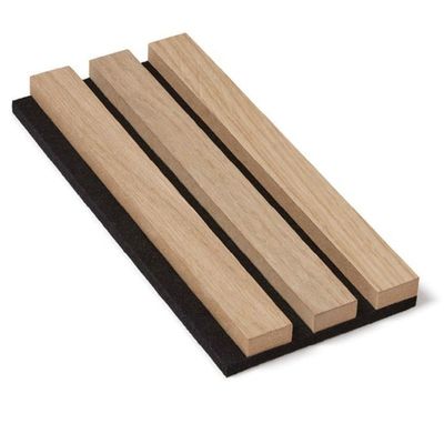 Tabla de dormitorio de madera de fibra de poliéster, chapas de chapa, paneles acústicos de madera, tipo parrilla, tabla de absorción de sonido