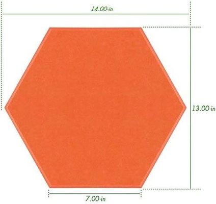 Panel acústico hexagonal de lana de madera para absorción de sonido de alta frecuencia