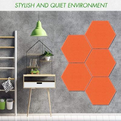 Panel acústico hexagonal de lana de madera para absorción de sonido de alta frecuencia