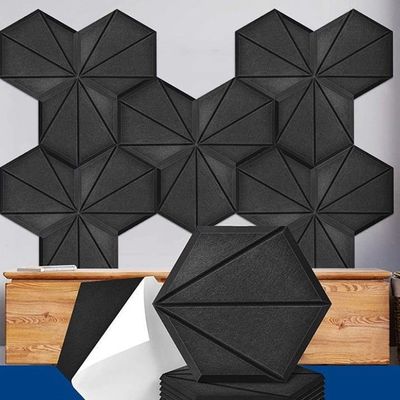 Panel acústico de fibra de poliéster rectangular con función de absorción de sonido de alta frecuencia
